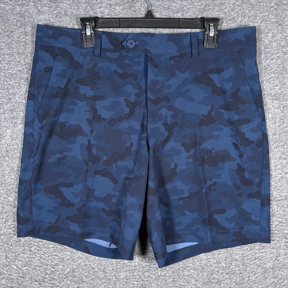 G/FORE Maverick Golf Shorts Mens 35 Blue Twilight Camo Performance Stretch 8"